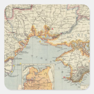 Oekraïne en Moldavië Vierkante Sticker