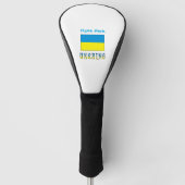 Oekraïne en Oekraïense vlag Blauwe Personalisatie Golfheadcover (Voorkant)