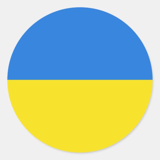 Oekraïne Fisheye Flag Sticker (Voorkant)