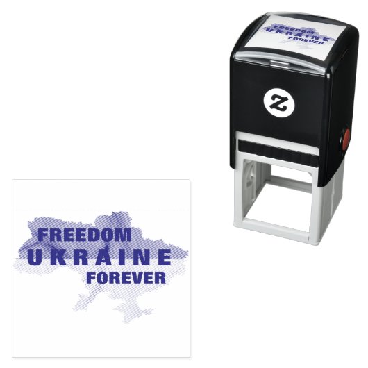 Oekraïne Forever Freedom Zelfinkkend stempel (In situ)