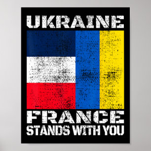 Oekraïne Frankrijk Staat Achter Jou Franse Onderst Poster