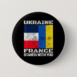 Oekraine Frankrijk Staat Achter Jou Franse Onderst Ronde Button 5,7 Cm