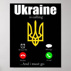 Oekraïne Geschenk Vlag Oekraïne Kiev Oekraïens Ukr Poster