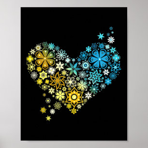 Oekraïne Hart Liefde Vrede Hoop Lente Bloemen Symb Poster
