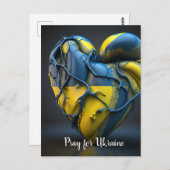 Oekraïne Heart Briefkaart (Voorkant / Achterkant)