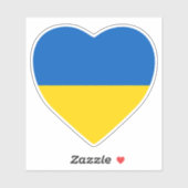 Oekraïne Heart Sticker (Vel)