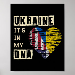 Oekraïne het zit in mijn DNA Oekraïense steunkleur Poster
