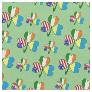 Oekraïne Ierland VS Shamrock Vlag Gepersonaliseerd Stof