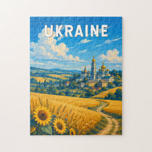 Oekraïne Illustratie Reis Kunst Vintage Legpuzzel