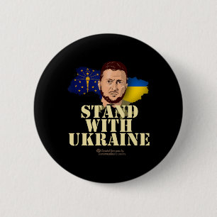 Oekraïne Indiana hondenpenning Tryzub Zelensky Sta Ronde Button 5,7 Cm