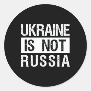 Oekraïne is niet Rusland - steun Oekraïne en stop Ronde Sticker