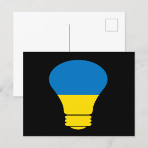 Oekraïne lamp, stand met Oekraïne T-Shirt Briefkaart