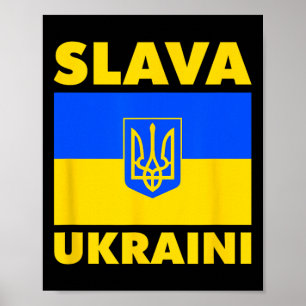 Oekraïne Land Vlag Trots Slava Ukraini Poster