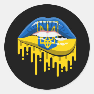 Oekraïne lipt trots wortelvlag ronde sticker