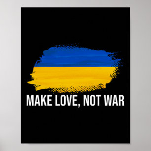 Oekraïne, maak liefde, geen oorlog poster