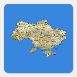 Oekraïne Map Sticker