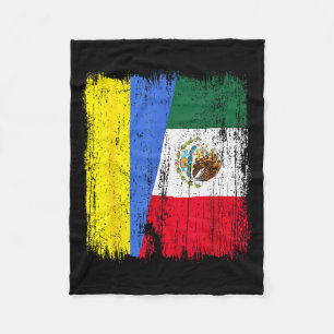 Oekraïne Mexico Halve Vlag Oekraïense Mexicaanse E Fleece Deken