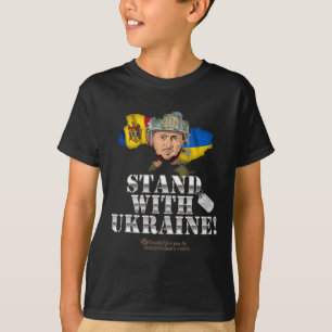 Oekraïne Moldavië Supporter Ontwerp Zelensky Stand T-shirt