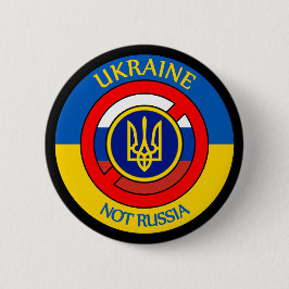 Oekraïne - Niet Rusland Ronde Button 5,7 Cm