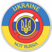 Oekraïne - niet Rusland sticker (Voorkant)