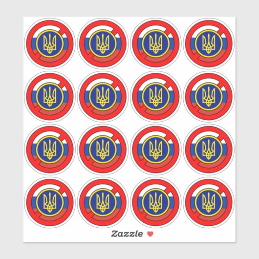 Oekraïne - niet Rusland sticker (Vel)