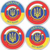 Oekraïne - niet Rusland sticker (Voorkant)