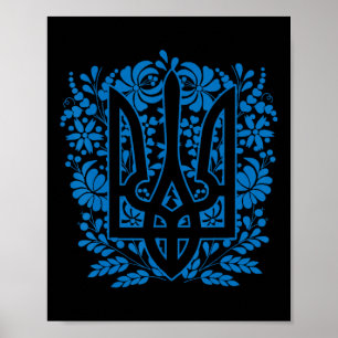 Oekraïne Oekraïens Kiev Trysub Vlag 14 Poster