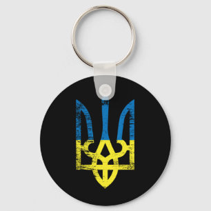 Oekraïne Oekraïens Kiev Trysub Vlag 15 Sleutelhanger