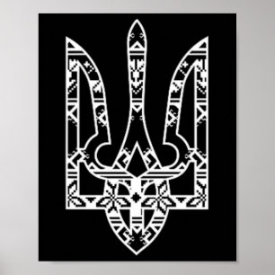 Oekraïne Oekraïens Kiev Trysub Vlag 19 Poster