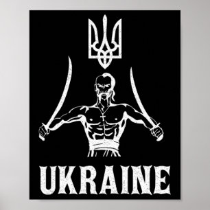 Oekraïne Oekraïens Kiev Trysub Vlag 8  Poster