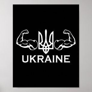 Oekraïne Oekraïens Oekraïense Kiev Trysub Vlag Poster