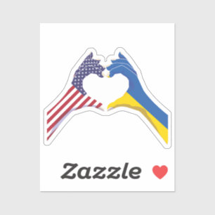 Oekraïne Oekraïens VS Verenigde Staten Amerikaans Sticker