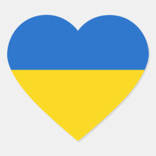 Oekraïne Oekraïense nationale vlag Hart Sticker