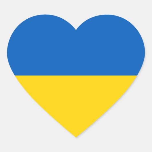 Oekraïne - Oekraïense vlag Hart Sticker (Voorkant)