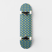 Oekraïne Oekraïense vlag kleuren harten patroon Skateboard (Voorkant)