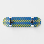 Oekraïne Oekraïense vlag kleuren harten patroon Skateboard (Horizontaal)