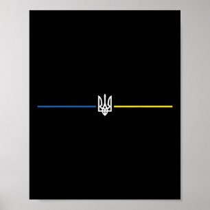 Oekraïne Oekraïense Vlag Tryzub Militair Poster