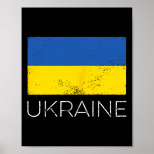 Oekraïne Oekraïense Vlag Vintage Oekraïne Mini Vla Poster