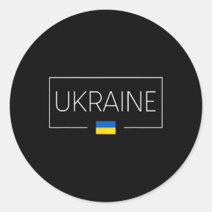 Oekraïne Oekraïense Vlag Zelensky Tryzub Militaire Ronde Sticker