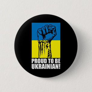 Oekraïne Oekraïners Oekraïens Kiev Trysub Vlag 14 Ronde Button 5,7 Cm