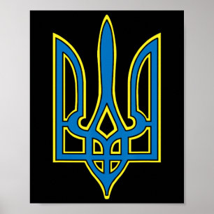 Oekraine Oekraïners Oekraïens Kiev Trysub Vlag 1  Poster