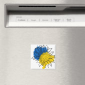 Oekraïne ondersteunt zonnebloem magneet (Insitu (Vaatwasser))