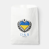 Oekraïne Paar Hart Bruiloft Bedankzakje (Voorkant)