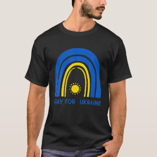 OEKRAÏNE PEACE PRAYER PRO LIEFT STAND STERK RAINBO T-SHIRT