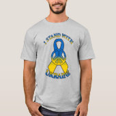 Oekraïne Peace Ribbon Light T-shirt (Voorkant)