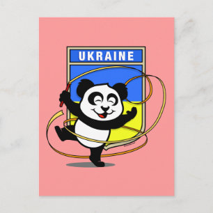 Oekraïne Rhythmic Gymnastics Panda Briefkaart