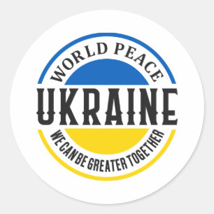 Oekraïne Rusland strijdt voor vrede in de oorlog Ronde Sticker