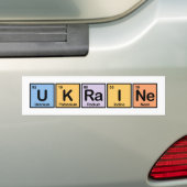 Oekraïne, samengesteld uit elementen bumpersticker (Op auto)