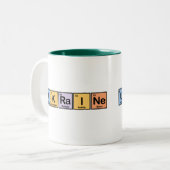 Oekraïne, samengesteld uit elementen tweekleurige koffiemok (Voorkant links)