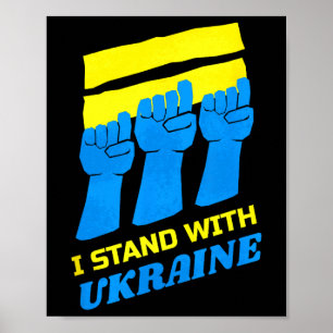 Oekraïne Shirt Oekraïense Steun Oekraïne Ik Sta Er Poster
